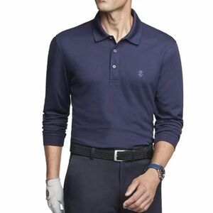 NEW! Izod Men's Golf Long Sleeve Tournament Polo Shirt